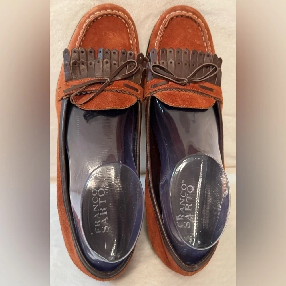 Franco Sarto Women’s Reddish Brown Suede Wedge Heels Size 9M